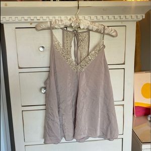 Stella Laguna Beach Light Lavender Laced Tank Top